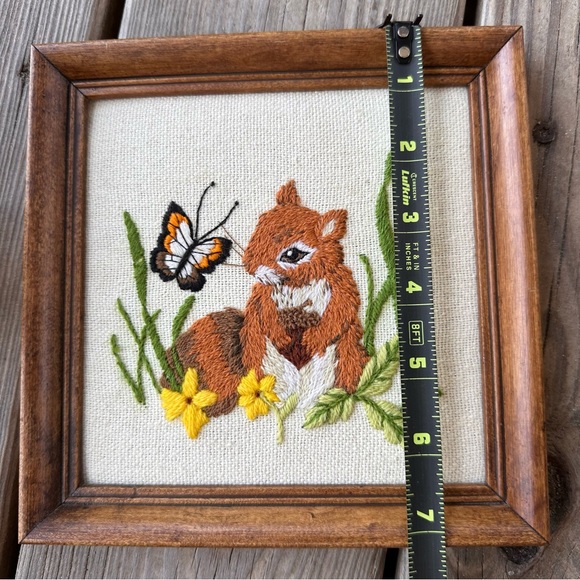 Vintage Embroidered Squirrel Rabbit Mouse Chipmunk Cottagecore Woodlands Animals - Picture 8 of 12
